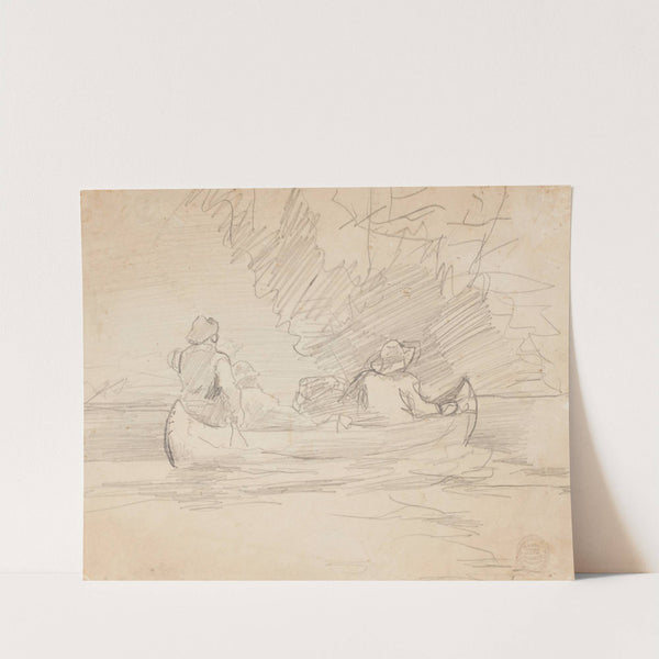 Canoe with Three Men by Winslow Homer