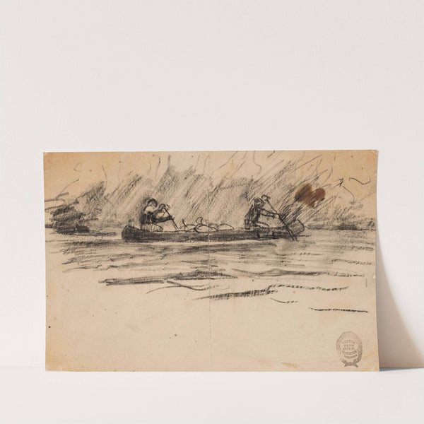 Canoe with Two Men by Winslow Homer