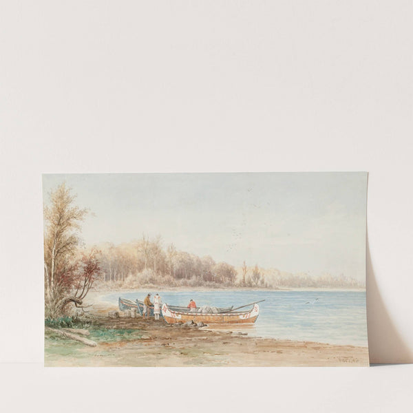 Canoes And Trappers (1881) by Frederick Arthur Verner