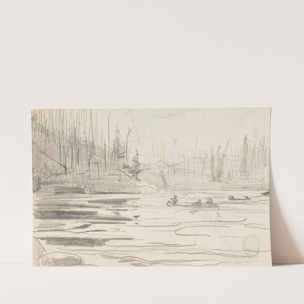Canoes on a Lake by Winslow Homer