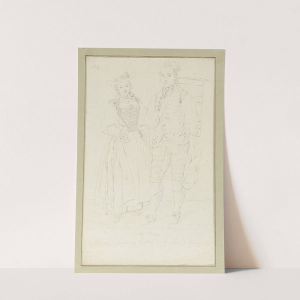 Canton Bern. Bending. Genfer von Jegistorf und Elis. Senn, Kammermädchen (1801) by Franz Niklaus König