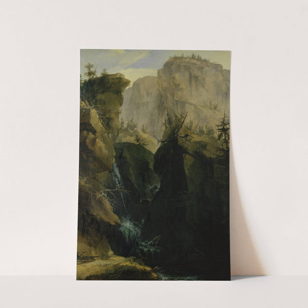 Canyon with Waterfall (1775) by Caspar Wolf