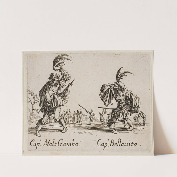 Cap. Mala Gamba and Cap. Bellavita (1631) by Jacques Callot