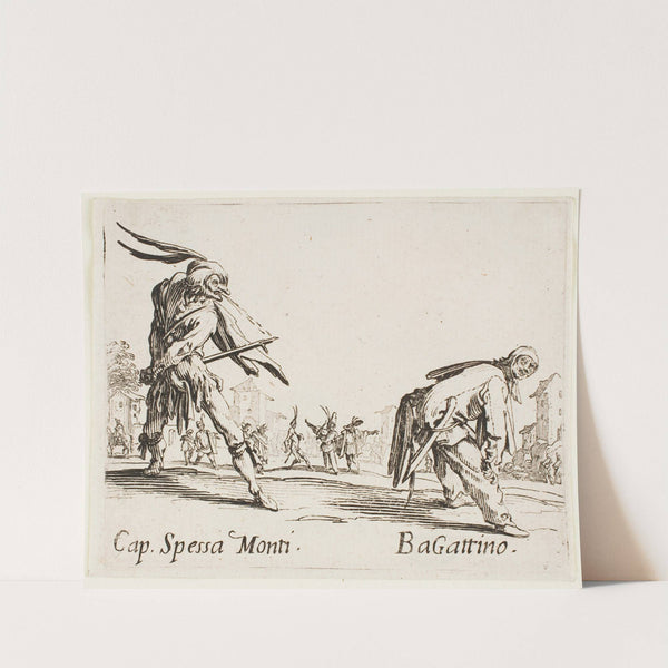 Cap. Spessa Monti and Bagatino (1631) by Jacques Callot