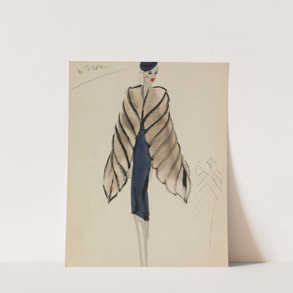 Cape marron clair travaillée en bandes (1938) by M. P. Leven