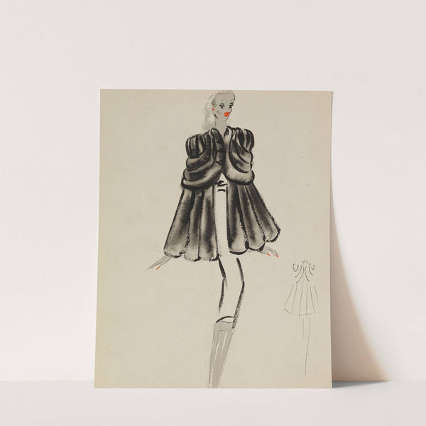 Cape noire avec travail en bandes (1938) by M. P. Leven