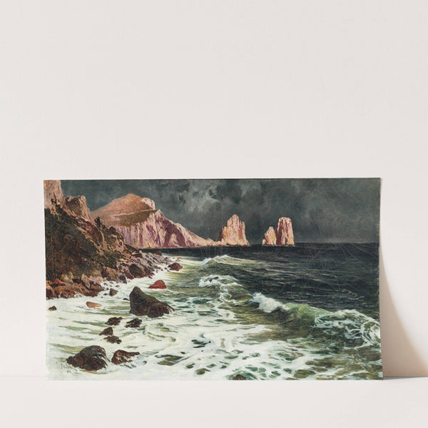 Capri, a view of the Faraglioni stacks (1903) by Paul Von Spaun