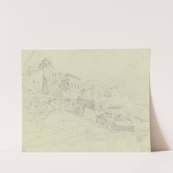 Capri, Gebäude an einer bergaufführenden Straße by Ernst Fries