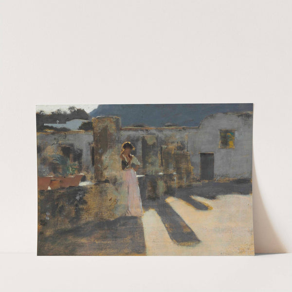 Capri Girl on a Rooftop (1878) by John Singer Sargent