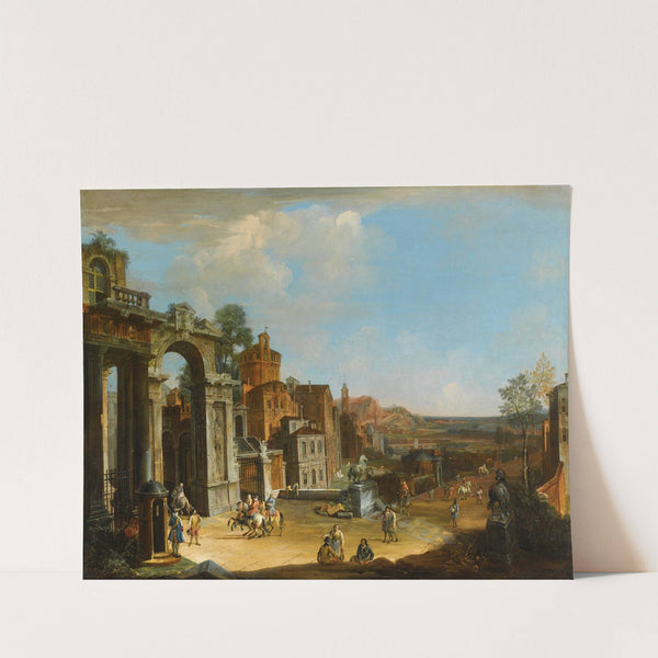 Capriccio Architettonico Con Città Di Fantasia by Francesco Battaglioli