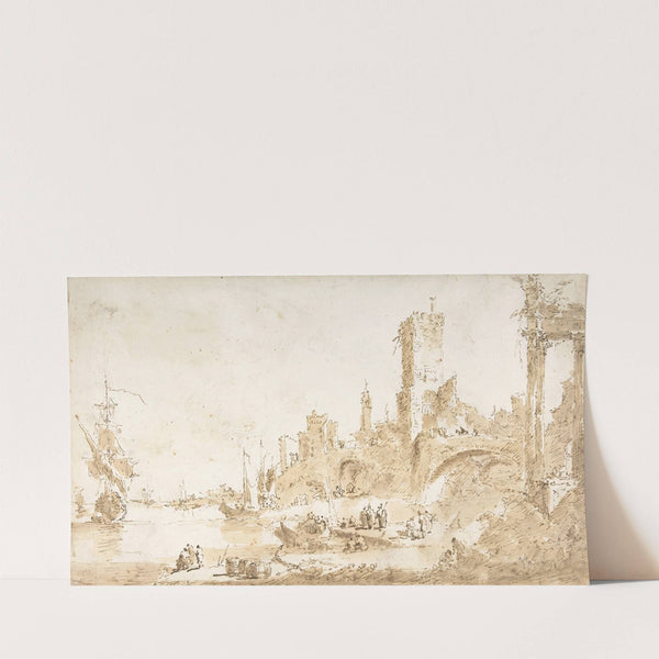 Capriccio with a Seaport and Classical Ruins (1712–93) by Francesco Guardi