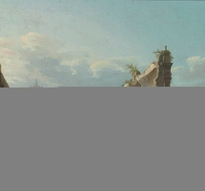 Capriccio With Figures In Front Of The Ruins Of A Church
