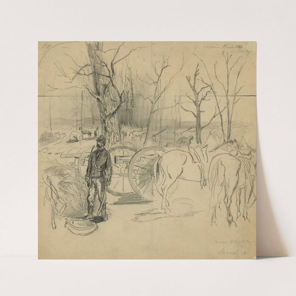 Captain Ricketts Battery (1862) by Alfred Rudolph Waud