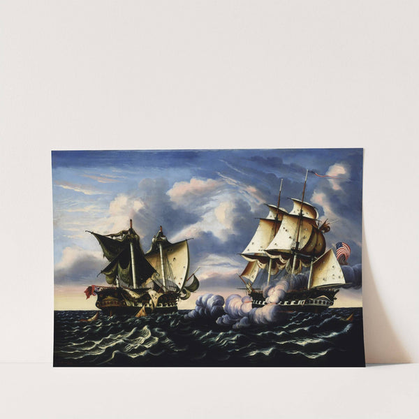 Capture of H.B.M. Frigate Macedonian by U.S. Frigate United States, October 25, 1812 by Thomas Chambers