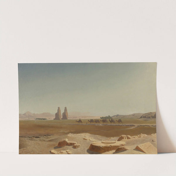 Caravan Passing The Colossi Of Memnon, Thebes by Jean-Léon Gérôme