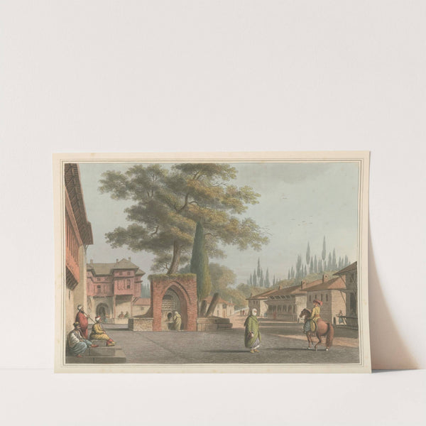 Caravansary at Kustchiuk Czemege by Luigi Mayer