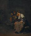 Card players in an interior