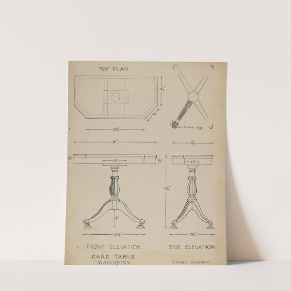 Card Table by Isidore Sovensky