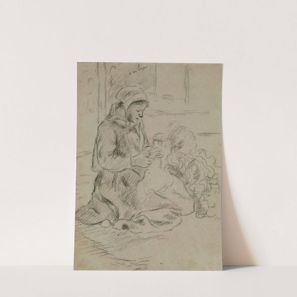 Cardeuse de laine by Camille Pissarro
