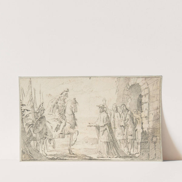 Cardinal Receiving a General at a City Gate (1696–1770) by Giovanni Battista Tiepolo