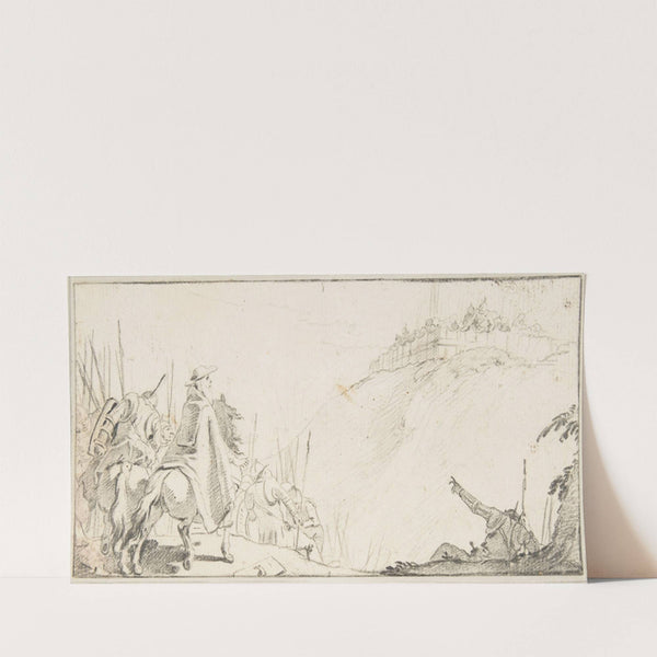 Cardinal with Troops Facing a Fortification on a Hilltop (1696–1770) by Giovanni Battista Tiepolo