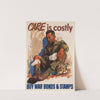 Care is costly. Buy war bonds and stamps (1945) by Adolph Treidler