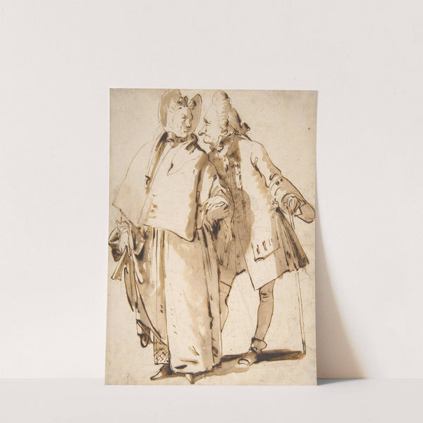 Caricature; An Elderly Couple (1696–1770) by Giovanni Battista Tiepolo
