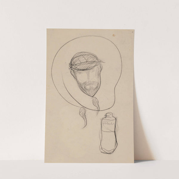 Caricature de Forbes-Robertson avec une bouteille (1892) by Armand Seguin