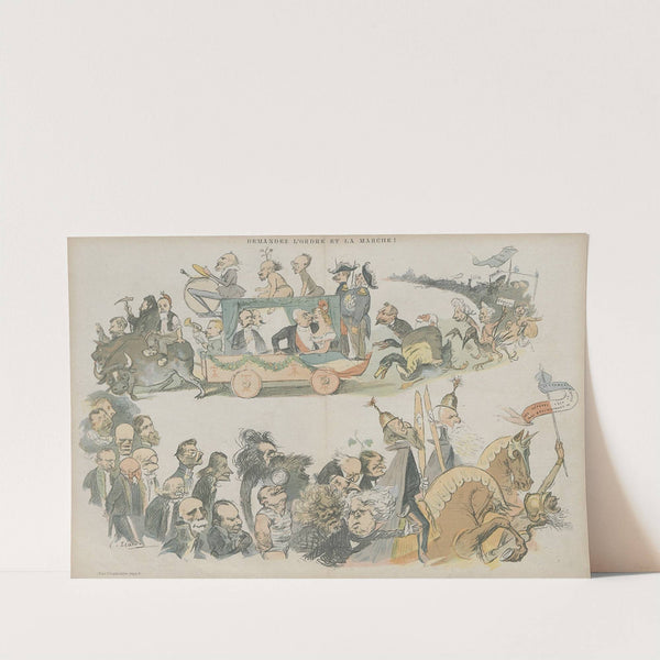 Caricature de la Promenade du Bœuf Gras (1895) by Charles-Lucien Léandre