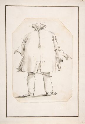 Caricature of a Fat Man, Seen From Behind