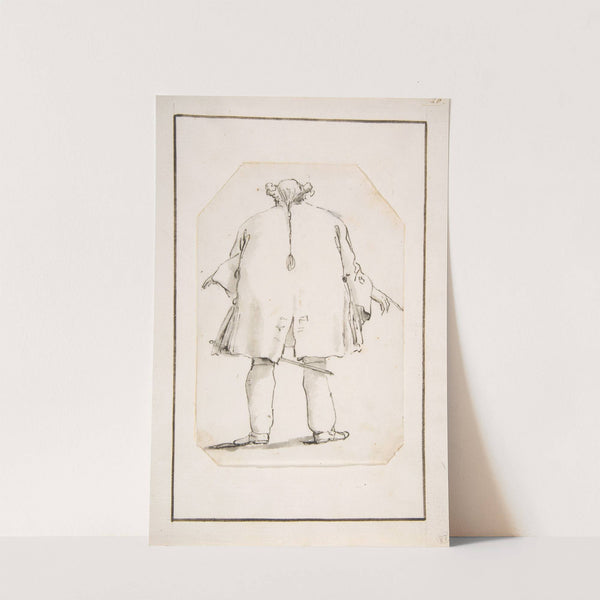 Caricature of a Fat Man, Seen From Behind (1760) by Giovanni Battista Tiepolo