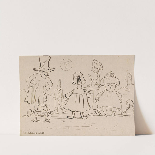 Caricature of a Group of Figures by Paul Flandrin