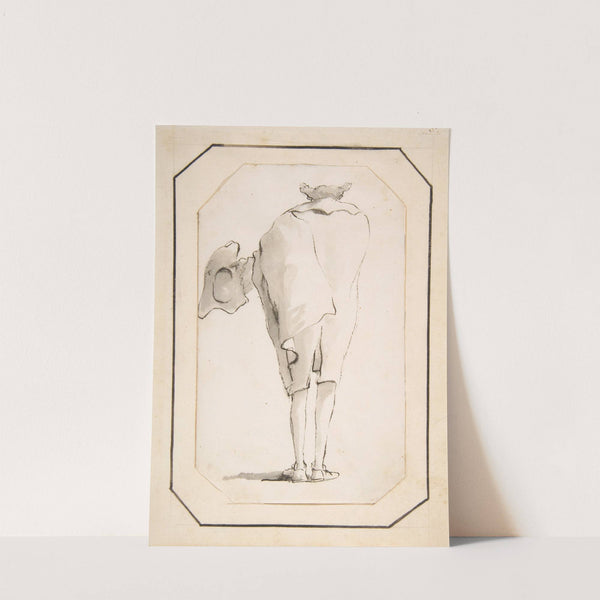 Caricature of a Man Holding a Tricorne, Seen from Behind (1760) by Giovanni Battista Tiepolo