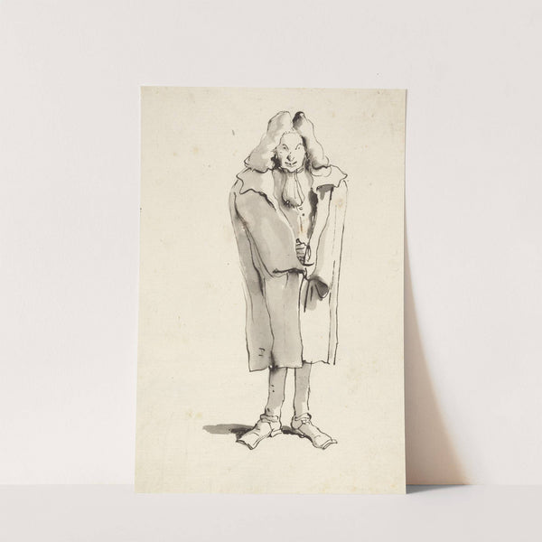 Caricature of a Man Wearing an Overcoat (1753–1762) by Giovanni Battista Tiepolo