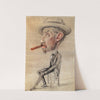 Caricature of a Man with a Big Cigar (1855–1856) by Claude Monet