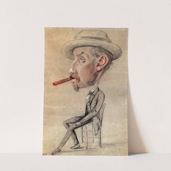 Caricature of a Man with a Big Cigar (1855–1856) by Claude Monet
