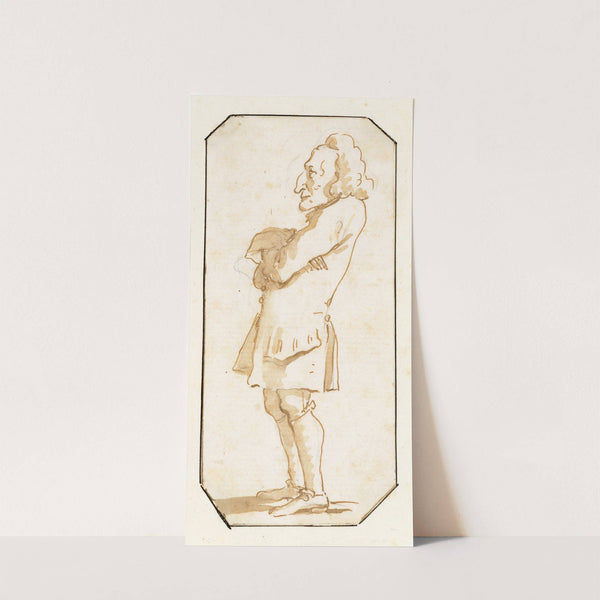Caricature of a Man with His Arms Folded, Standing in Profile to the Left (1760) by Giovanni Battista Tiepolo