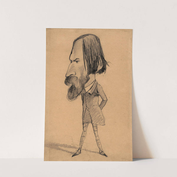Caricature of Auguste Vacquerie (c. 1859) by Claude Monet