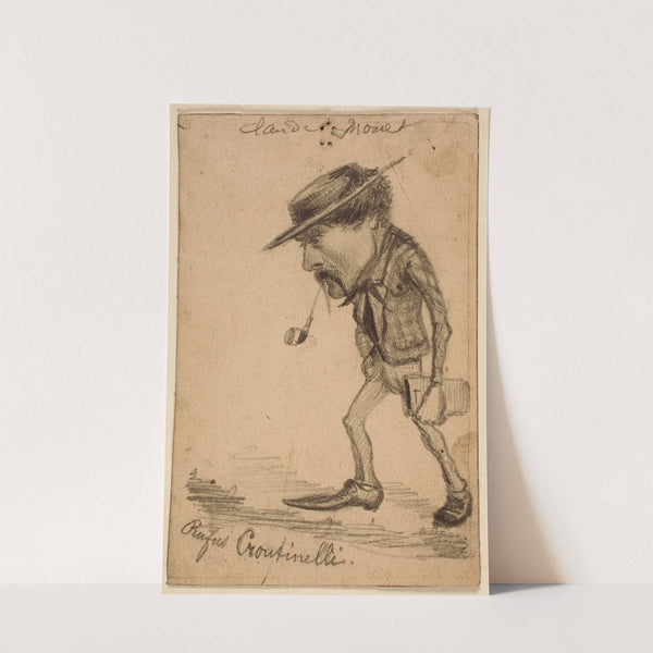 Caricature of Henri Cassinelli (‘Rufus Croutinelli’) (c. 1858) by Claude Monet