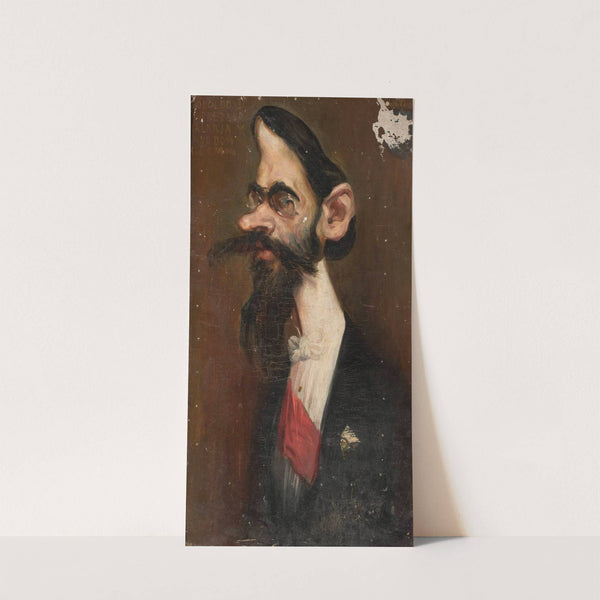 Caricature of Leopold Wasilkowski, sculptor by Konstanty Gorski