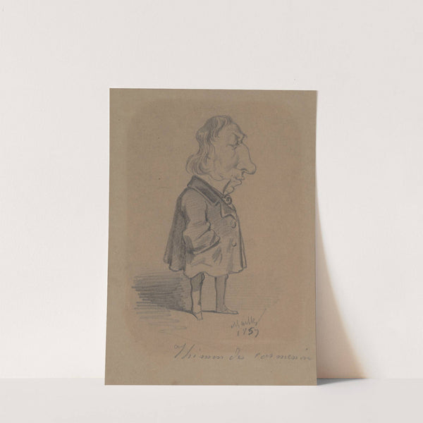 Caricature of Louis Marie de la Haye, Vicomte de Cormenin (alias Timon) by Hippolyte Mailly