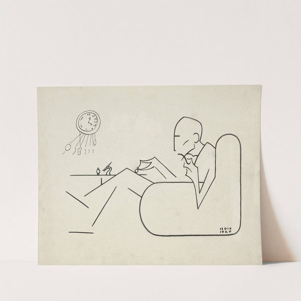 Caricature of Marcel Duchamp by Richard Boix