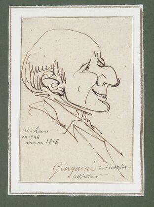 Caricature of Pierre-Louis Ginguene