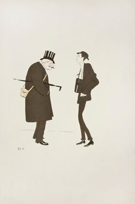 Caricature of two men (1904)