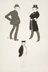 Caricatures of three men (1904)