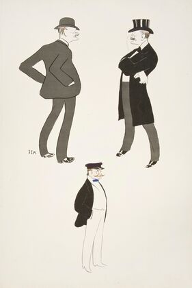 Caricatures of three men (1904)