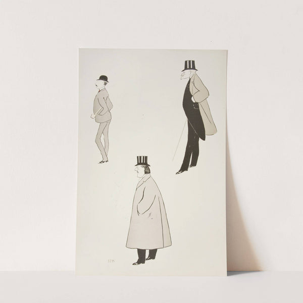 Caricatures of three men. (1904) by Georges Goursat (Sem)