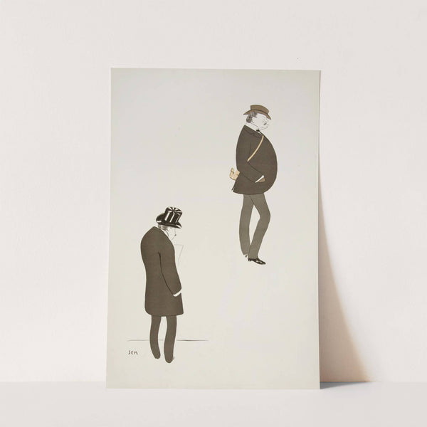 Caricatures of two men (1904) by Georges Goursat (Sem)