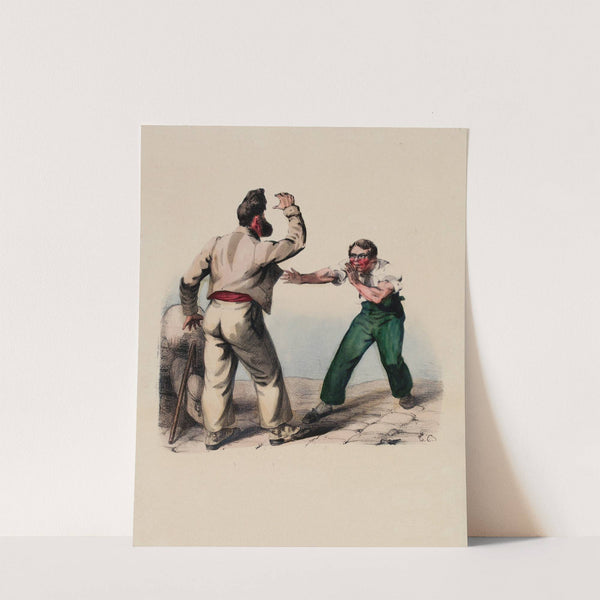 Caricatures politiques N°59Le fort et le faubourien by Charles-Joseph Traviès de Villers