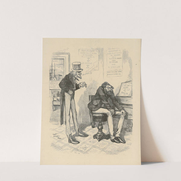 Carl is ‘disgusted with American politics’ (1872) by Thomas Nast